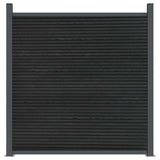 Fence Panel Grey 1564x186 cm WPC 3282797