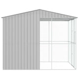 Bird Cage with Storage Grey 215 x 310 x 247 cm Galvanised Steel 3325177