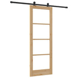 Sliding Door ORKDAL Natural and Black 78 x 211 cm 3332021