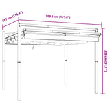 Garden Gazebo with Retractable Roof Anthracite 3x3 m Aluminium 4003969