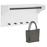 Wall-mounted Coat Rack SANDNES White 87x30x42 cm Solid Wood Pine 4010474