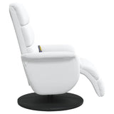 Recliner Chair with Footrest White 98 x 71 x 106 cm PU 42018590