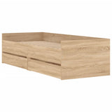 Bed Frame Sonoma Oak Engineered Wood Single Bed Frame 3207352