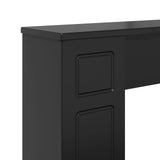Fireplace Surround Black 100 x 20 x 100 cm Engineered Wood 8006616