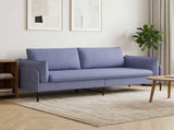 3-Seater Sofa Jeans Blue 222 x 81 x 89 cm Fabric 42048641