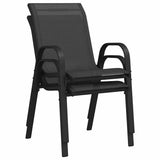 Garden Bistro Set 3 pcs Black Steel 42003978