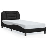 Bed Frame without Mattress "Hvar" Black 90x190 cm Faux Leather 3208048