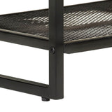 Shoe Bench 110x35x45 cm Solid Wood Acacia and Iron 372744
