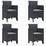 Garden Chair 4 pcs Anthracite 53 x 49 x 85 cm Polypropylene 847469