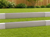 Garden Cover Profile 2 pcs 100 x 20 x 15 cm Stainless Steel 8012984