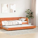 Bed Frame Brown 90 x 200 cm Solid Pine wood 873423