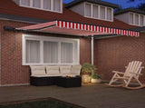 Retractable Awning Red and White 300 x 250 cm 3329984