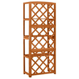Trellis with Shelves 55x30x140 cm Solid Fir Wood 316409