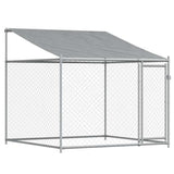 Dog Cage with Roof and Door Grey 6x2x2 m Galvanised Steel 3209569