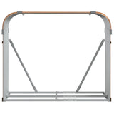 Log Holder Wood Look 120x45x100 cm Galvanised Steel 364583