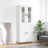 Highboard White 69.5x34x180 cm Engineered Wood 3198353