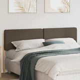 Upholstered Headboard Brown and Taupe 200 cm Solid Pine Wood 880051
