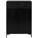 Shoe Rack Black 75x40x110 cm Solid Pinewood 349934