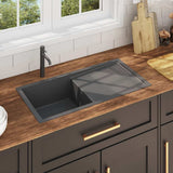 Handmade Kitchen Sink Black Stainless Steel 145086