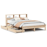 Bookcase Bed without Mattress 160x200 cm Solid Wood Pine 3309803