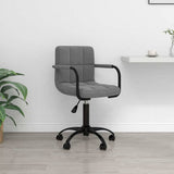 Swivel Office Chair Dark Grey Velvet 334711