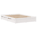 Bed Frame without Mattress White 120x200 cm Solid Wood Pine 3301661