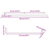 Floating Shelf 4 pcs Mustard Yellow 80 x 18 x 2.5 cm Steel 8004039