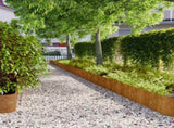 Lawn Edging 20 pcs 25 x 103 cm Weathering Steel Rusty 858325