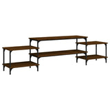 TV Cabinet Brown Oak 197x35x52 cm Engineered Wood 826329