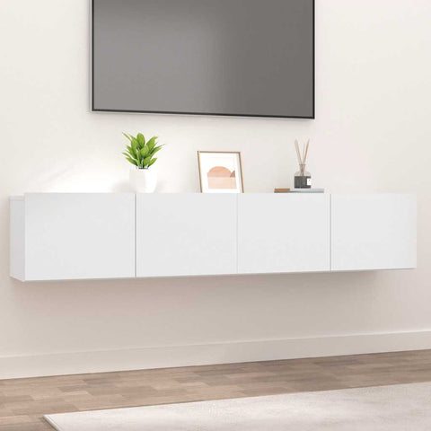 TV Cabinets 2 pcs White 80x30x30 cm Engineered Wood 804535