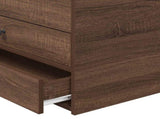 Daybed Manual Brown Oak and Black 100 x 200 cm Engineered Wood 3408521