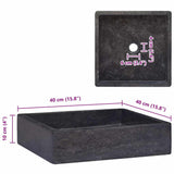 Sink Black 40x40x10 cm Marble 149169
