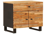 Bed cabinet with Drawer Brown 50 x 33 x 60 cm Solid Mango Wood 4018307