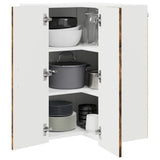 Wall Corner Cabinet LUCCA Smoked Oak 57 x 57 x 80 cm 885080