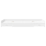 Bed Frame with Headboard White 75 x 190 cm Engineered Wood 3335253