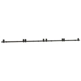 Sliding Door Hardware Kit 400 cm Steel Black 3295802