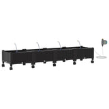 Garden Planter with Irrigation&Wheels 4 pcs Black PP 3423144