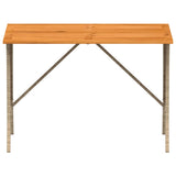 Garden Table with Acacia Wood Top Beige 105x75x72 cm Poly Rattan 4104140
