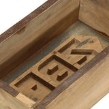Tray with Storage 4 pcs Brown 57 x 15 x 9 cm Solid Reclaim Wood 4019611