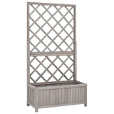 Planter Grey Solid firwood 70 x 30 x 135 cm Planters Planter 316490