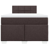 Box Spring Bed with Mattress Dark Brown 120x200 cm Fabric 3285858