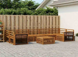 Outdoor Sofa Set 8 pcs Natural Solid Acacia Wood 3384140