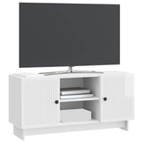 TV Cabinet 102 x 34.5 x 50 cm High Gloss White Engineered Wood 894009