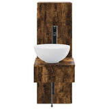 Bathroom Furniture Set 2 pcs Smoked Oak 33 x 34.5 x 100 cm 3406098