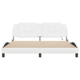 Bed Frame with LED without Mattress "Zadar" White 180x200 cm 3214125