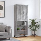 Highboard Grey Sonoma 69.5x34x180 cm Engineered Wood 3200095