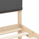 Bed Frame with Upholstered Headboard Dark Grey 140 x 190 cm 877845