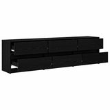 TV Units 2 pcs Black Oak 180 x 34 x 50 cm Engineered Wood 3385630