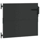 Garden Gate with Lock Black 85 x 100 cm Powder-coated steel 42015879