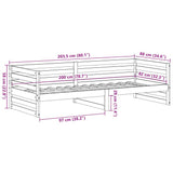 Day Bed without Mattress 80x200 cm Solid Wood Pine 868197